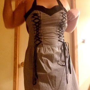 Final sale! Lip service plaid halter dress size L